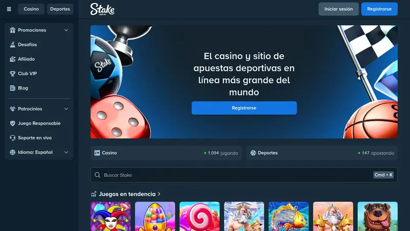 Stake casino con juegos propios y pagos en ARS