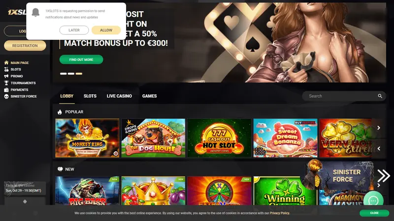 1xSlots casino con tragamonedas online en ARS