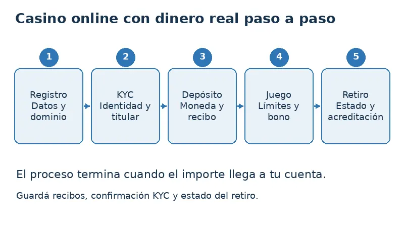 Casino online con dinero real paso a paso